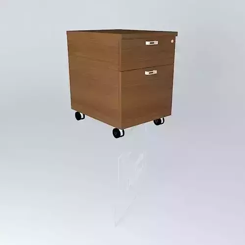 2-DRAWERS OFFICE MOBILE PEDESTAL-420x560x550mmH Free 3D model