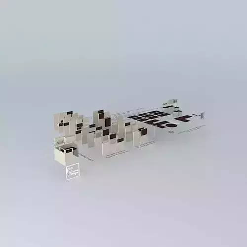 OFFICE WORKSTATION DYNAMIC COMPONENTS Free 3D model