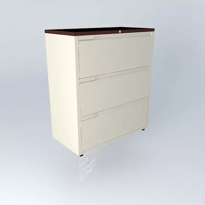 LATERAL CABINET 3-DRAWERS 900x450x1050mm Free 3D model