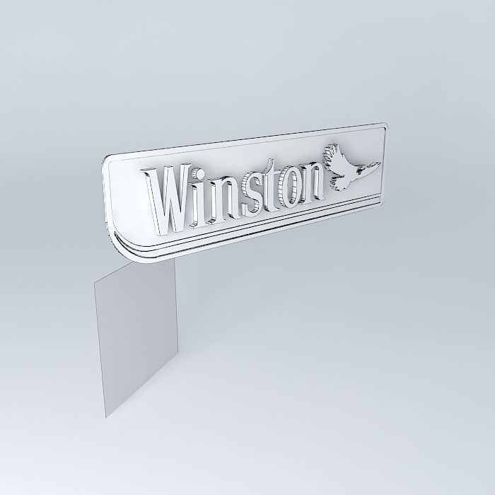 SIGNAGE WINSTON 3D LOGO Free 3D model_3