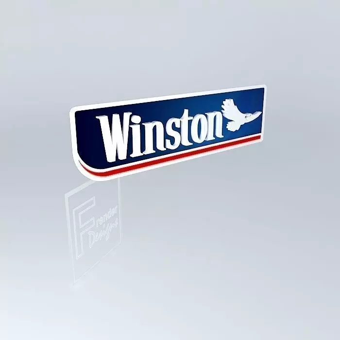 SIGNAGE WINSTON 3D LOGO Free 3D model_0