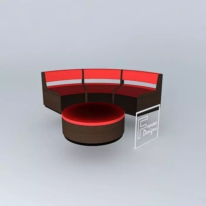 COMMUNITY SOFA 30deg. COUCH Free 3D model