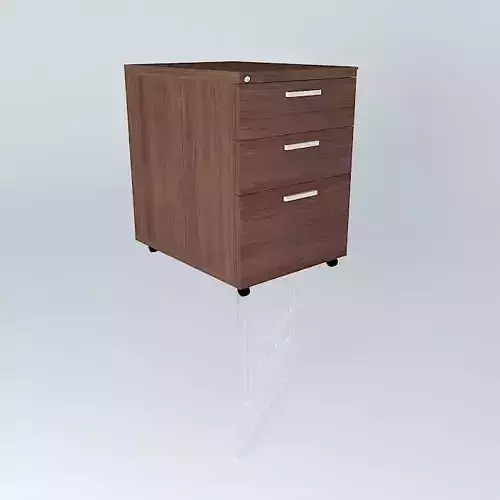3-DRAWERS MOBILE PEDESTAL 420x550x600mm Free 3D model