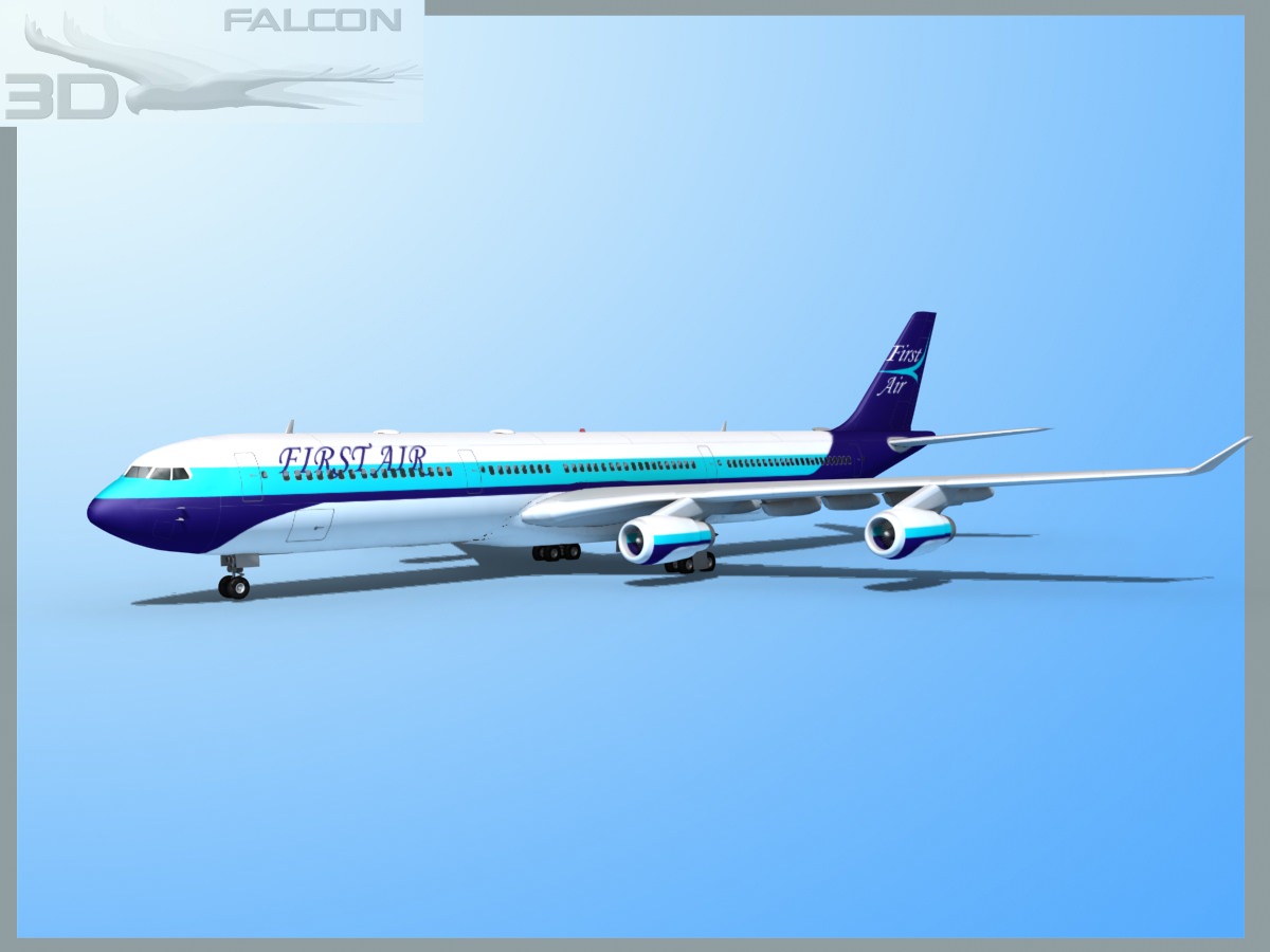 Falcon3D A340-600 First Air 3D model_2