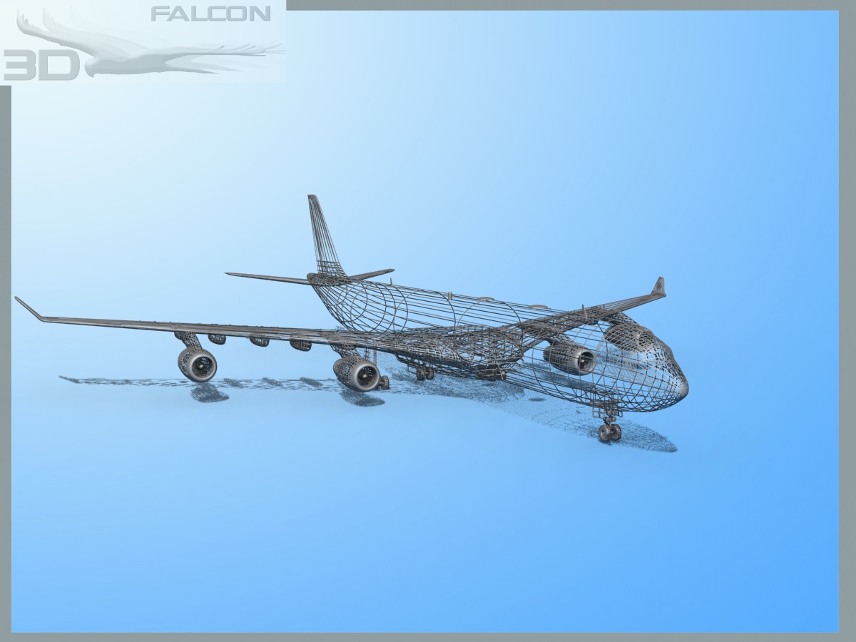 Falcon3D A340-600 First Air 3D model_11