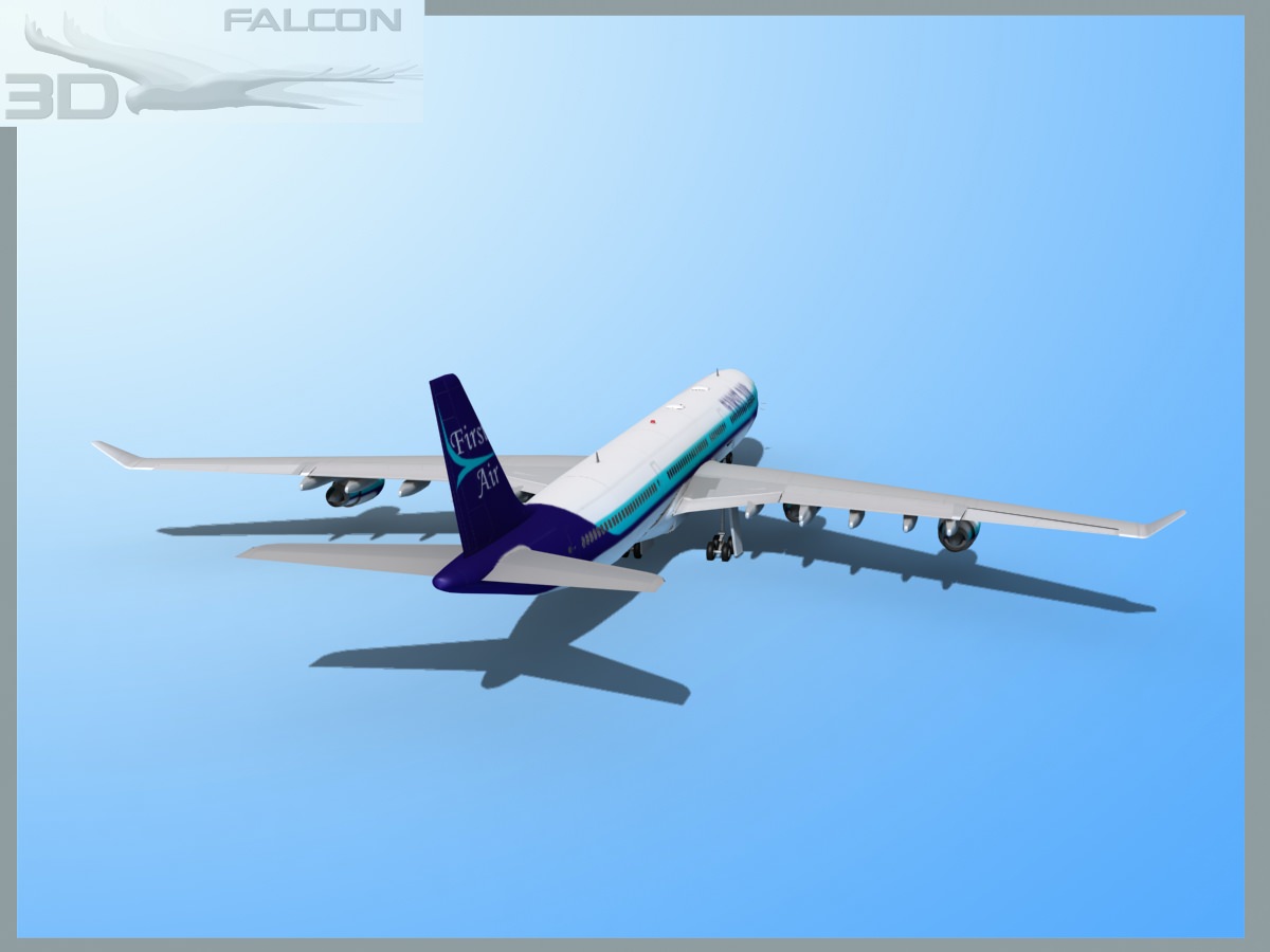 Falcon3D A340-600 First Air 3D model_7