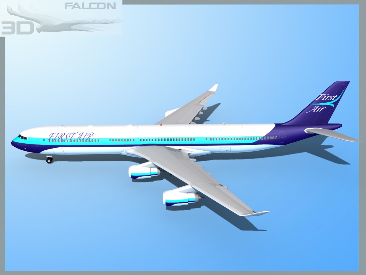 Falcon3D A340-600 First Air 3D model_9