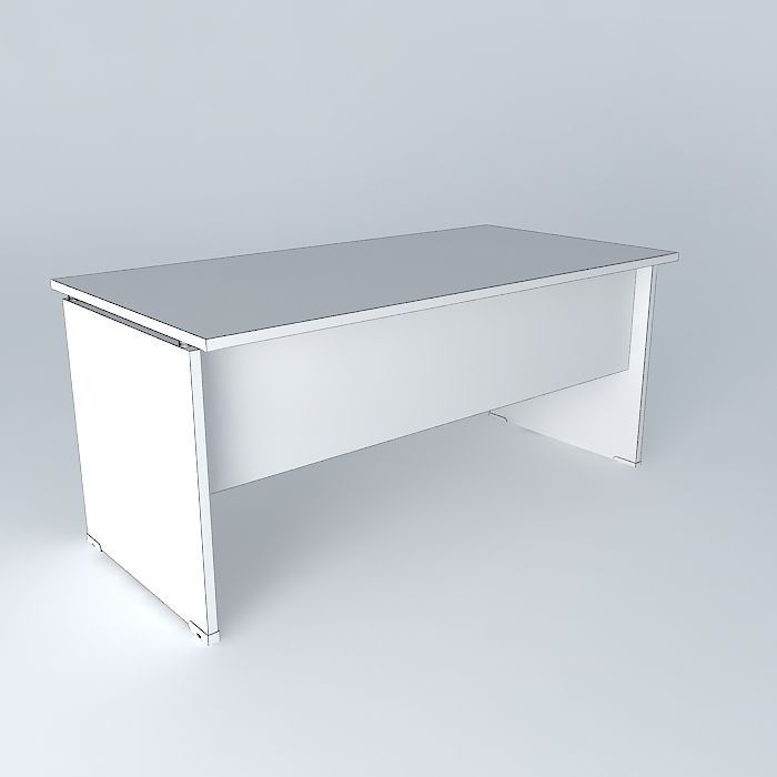 OFFICE DESK 1600x800x720mmH Free 3D model_3