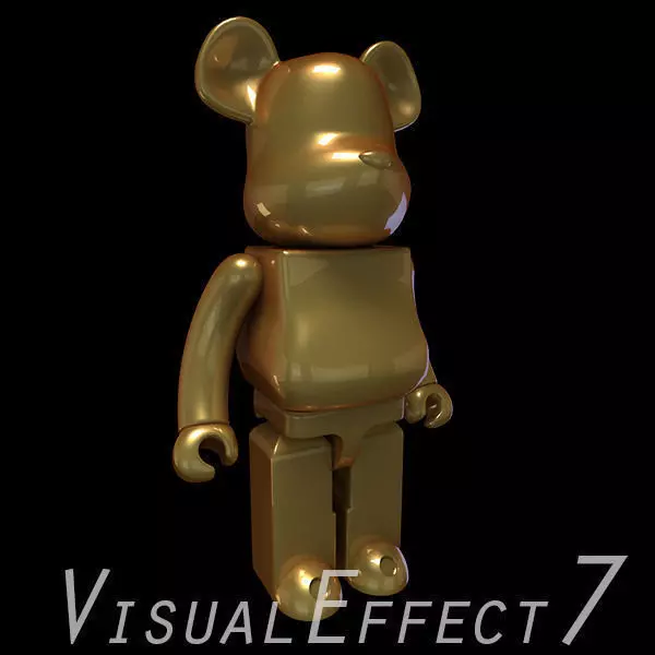 Metallics Brown BearBrick 3D model