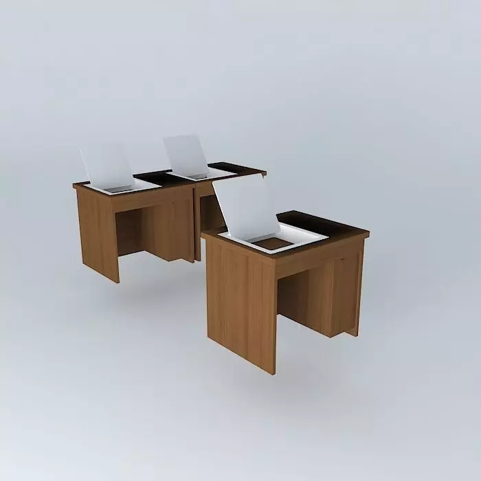 COMPUTER TRAINING DESKS 850x700x750mmH Free 3D model_0
