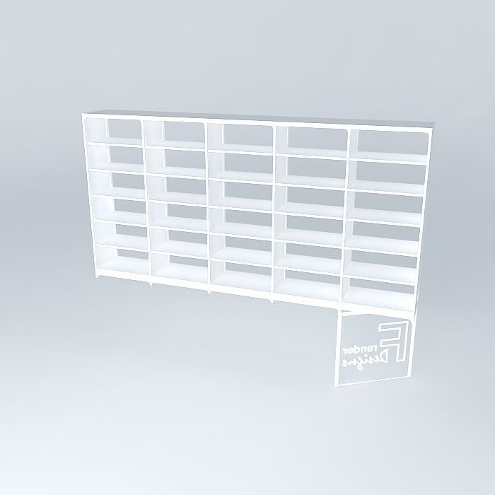 ARCHIVES STORAGE OPEN SHELVES Free 3D model_1