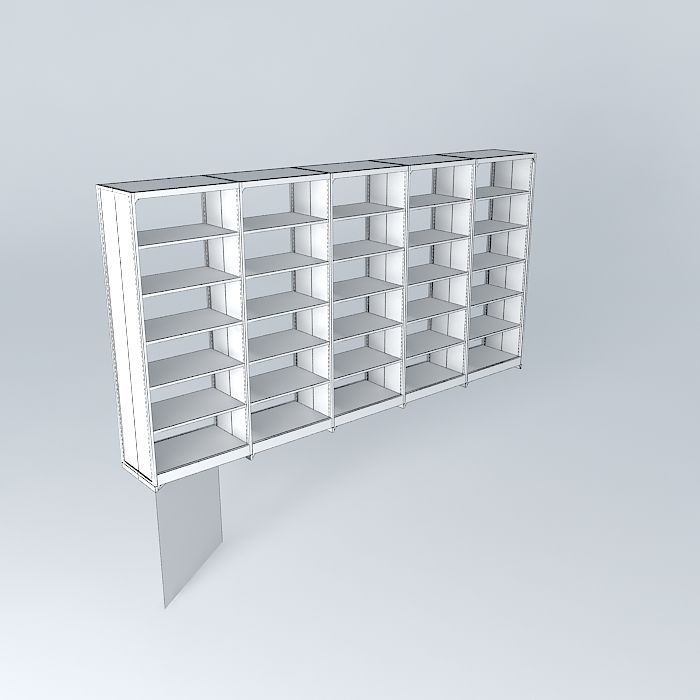 ARCHIVES STORAGE OPEN SHELVES Free 3D model_3