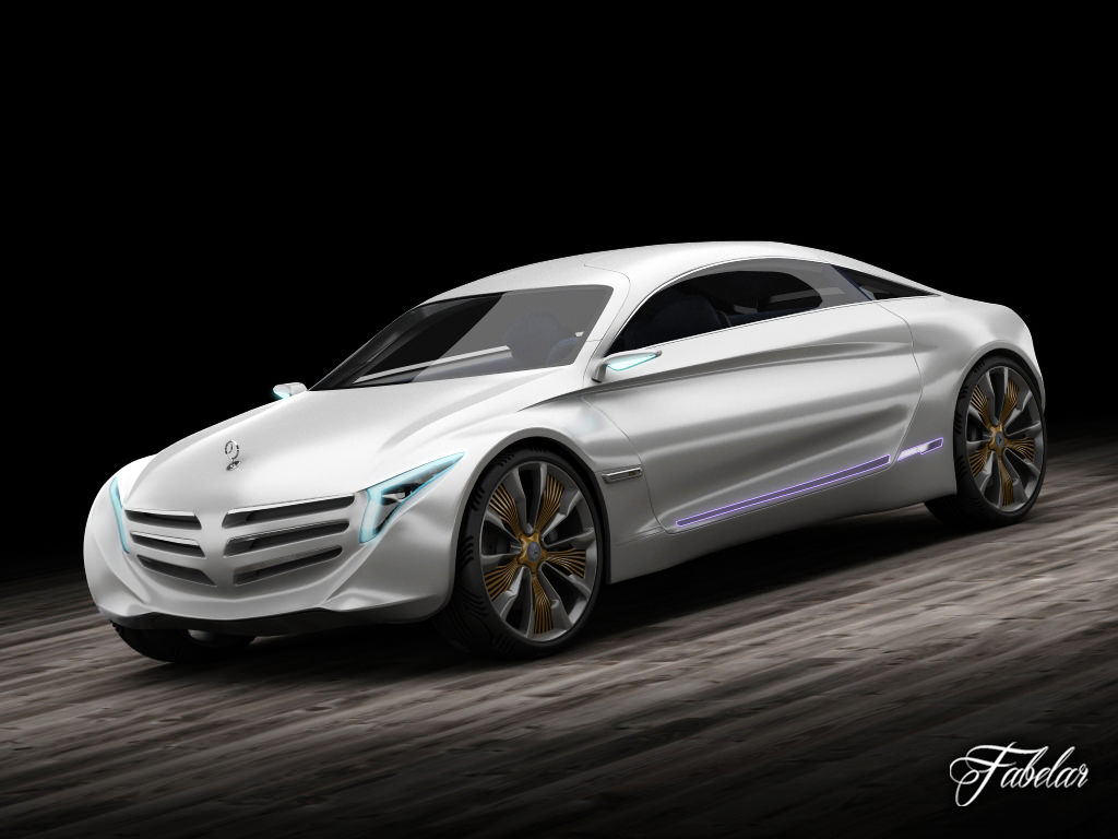 Mercedes F125 concept 3D model_2
