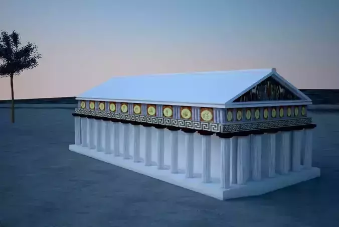 Zeus Temple 3D Model Free 3D model