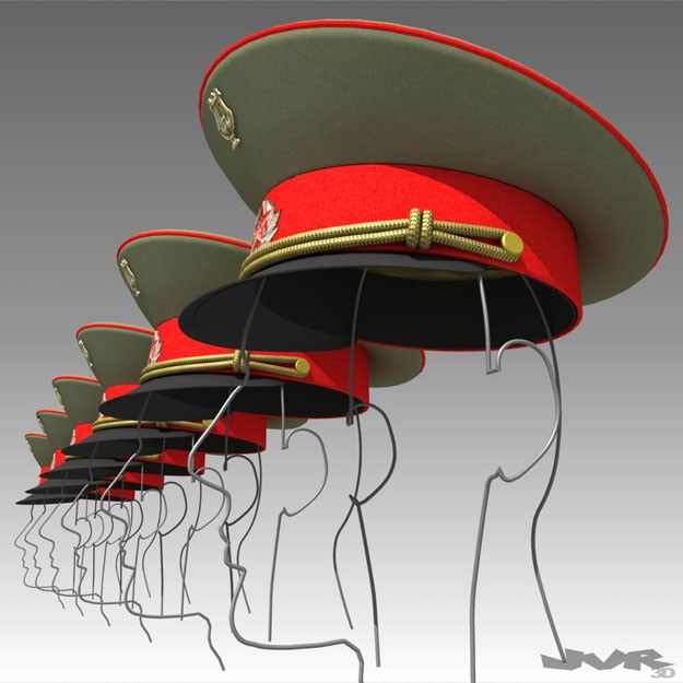 USSR Visor Cap 3D model_3
