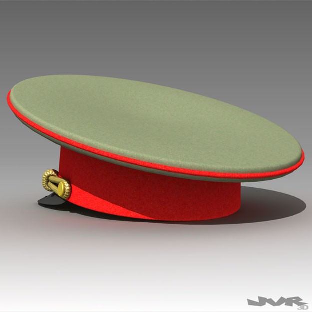 USSR Visor Cap 3D model_4
