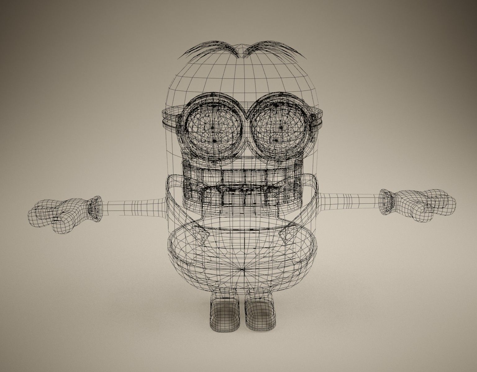 Rigged Minion 3D model_3