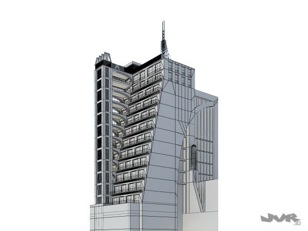 Futuristic Skyscraper Building 1 3D model_2