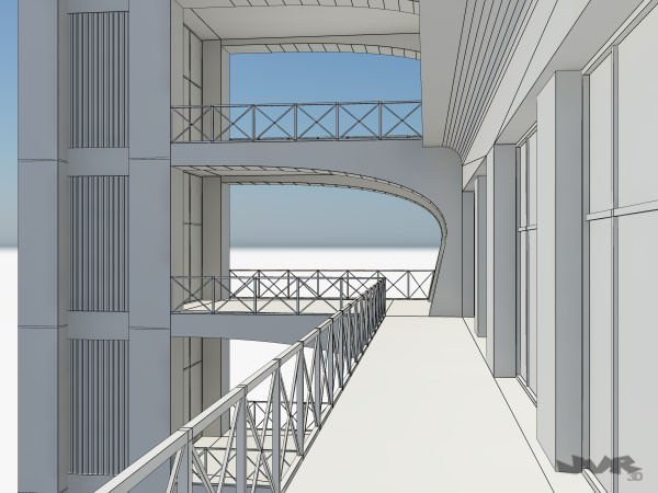 Futuristic Skyscraper Building 1 3D model_7