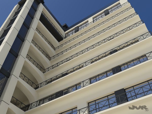 Futuristic Skyscraper Building 1 3D model_10