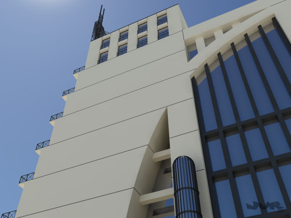 Futuristic Skyscraper Building 1 3D model_11