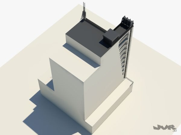 Futuristic Skyscraper Building 1 3D model_5