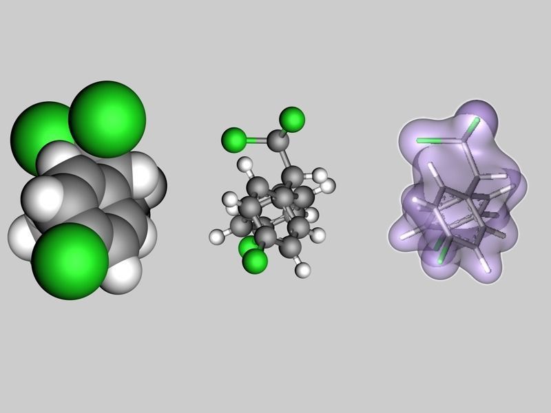 DDT molecule 3D model_2