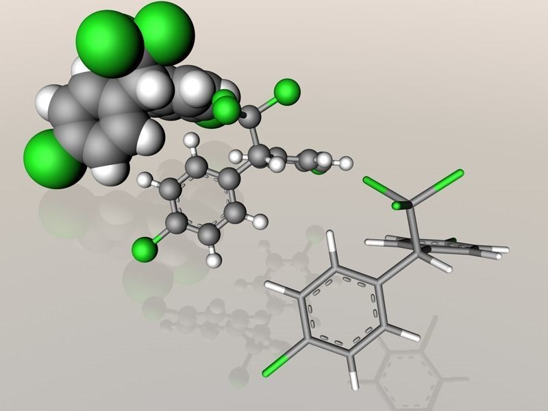 DDT molecule 3D model_5