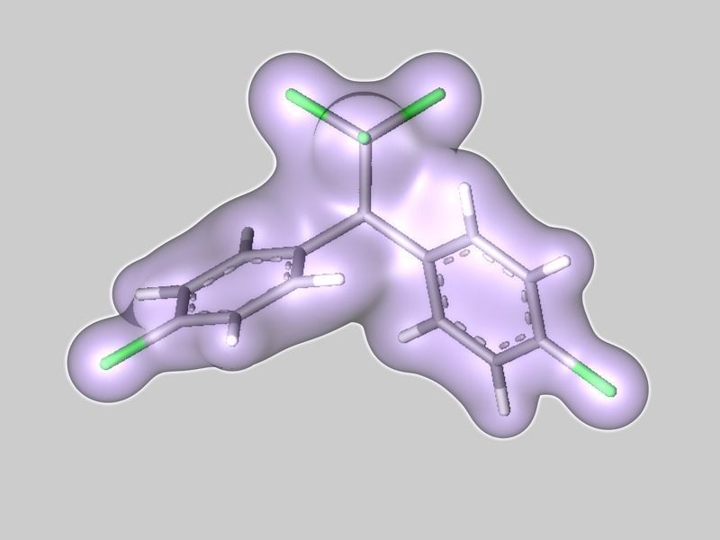 DDT molecule 3D model_7