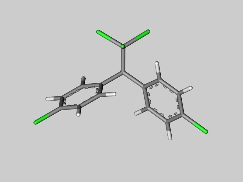 DDT molecule 3D model_6