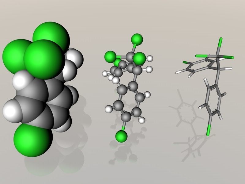 DDT molecule 3D model_4