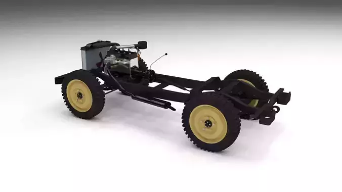 Full Jeep Chassis 3D model