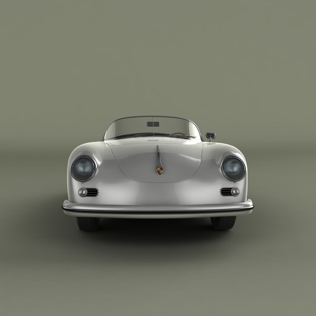 Porsche 356 A speedster 1957 3D model_2