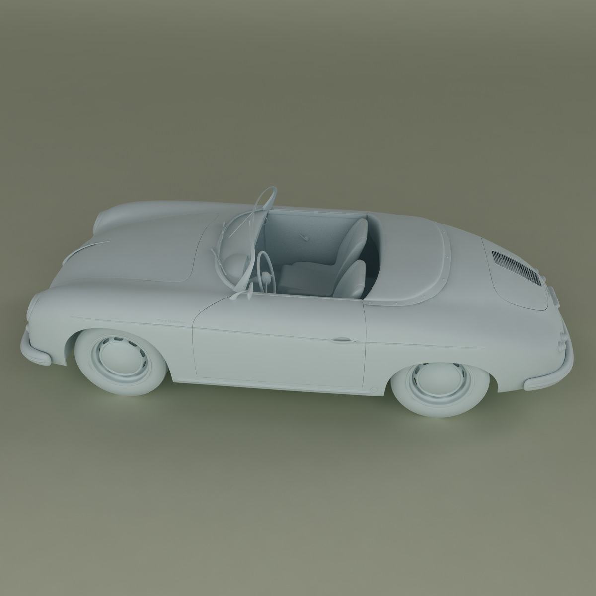 Porsche 356 A speedster 1957 3D model_12