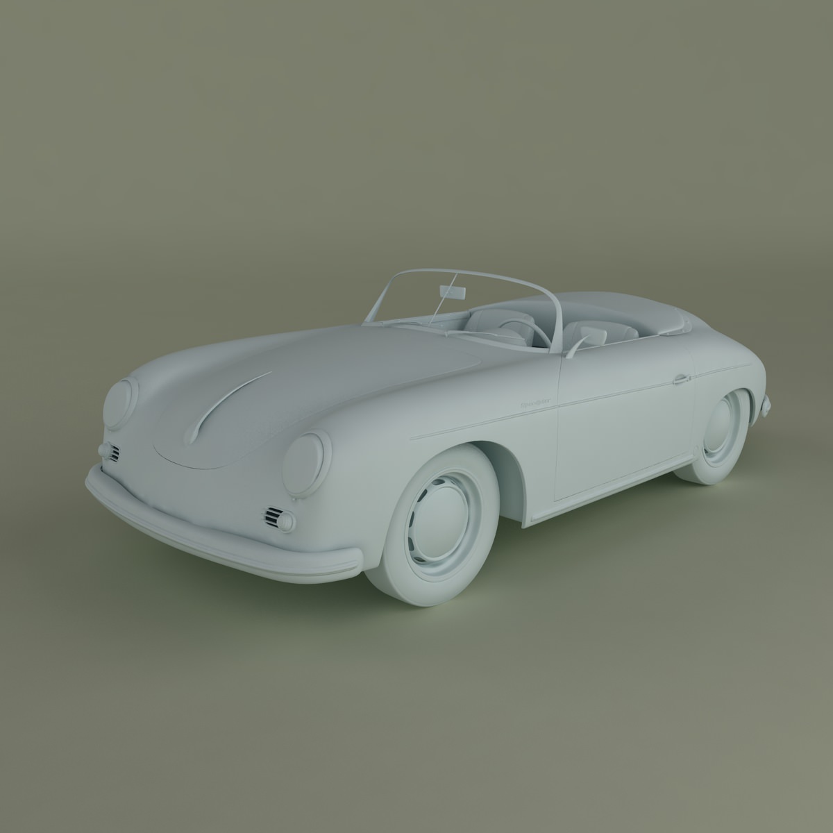 Porsche 356 A speedster 1957 3D model_11