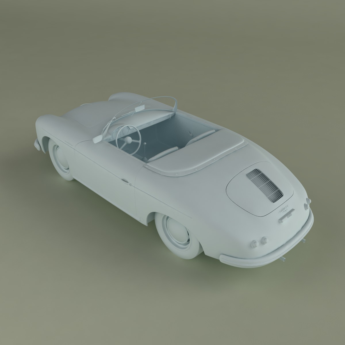 Porsche 356 A speedster 1957 3D model_13