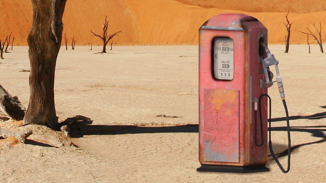 Old Gas Pump Low-poly 3D model