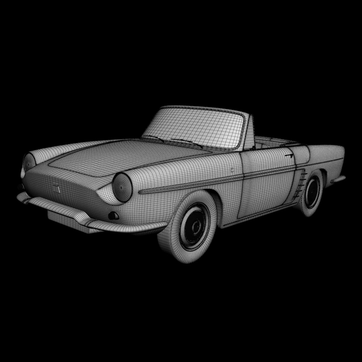 Renault Caravelle 1961 3D model_12