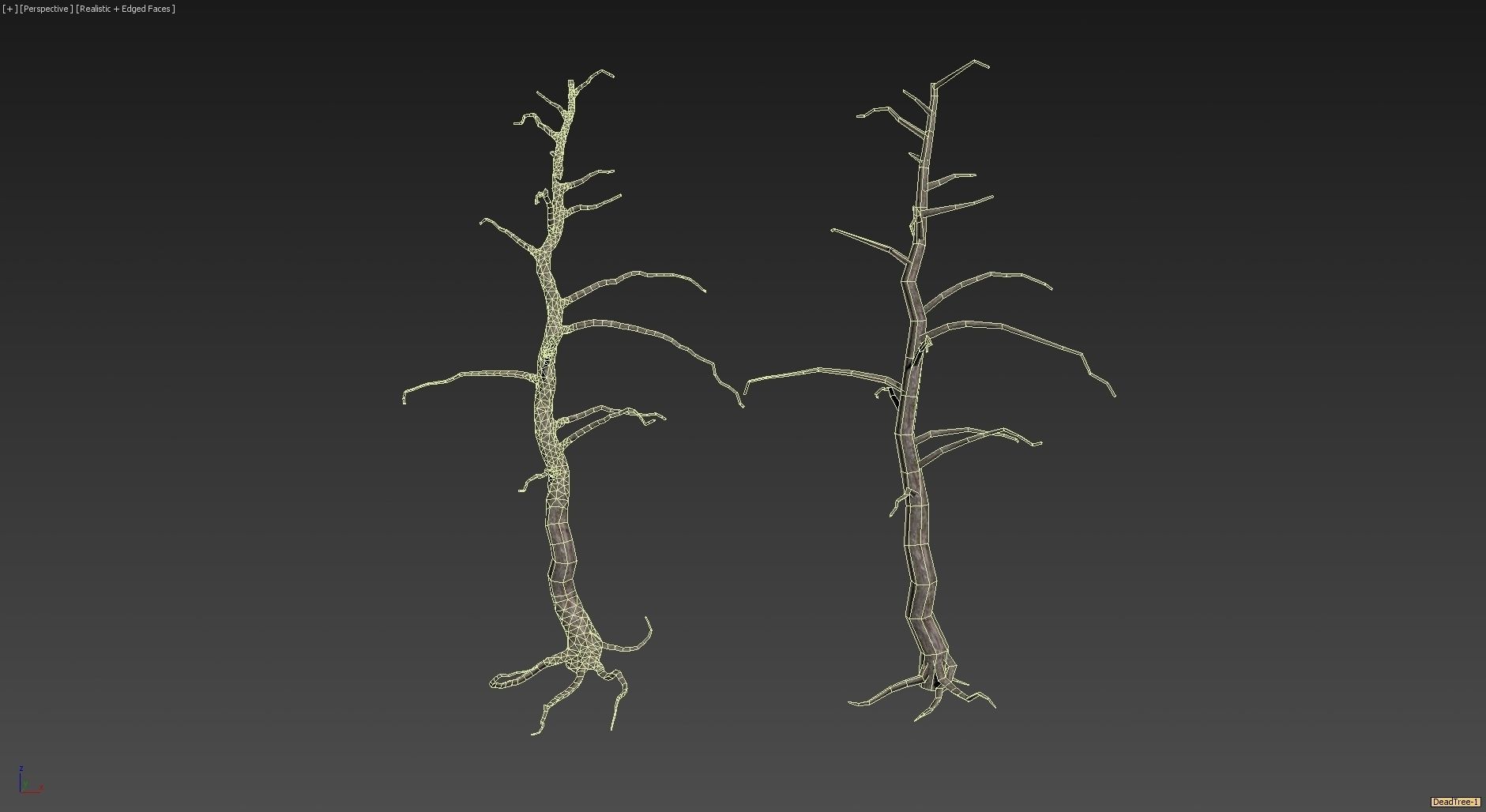 10 Old Tree Models For AAA And Mobile Games Low-poly 3D model_10