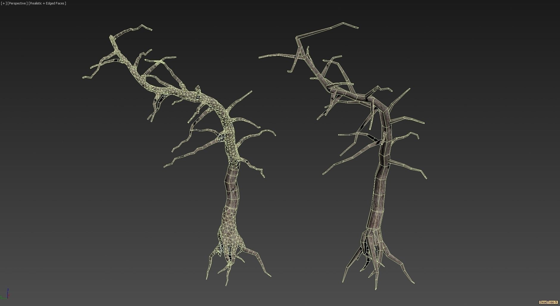 10 Old Tree Models For AAA And Mobile Games Low-poly 3D model_5