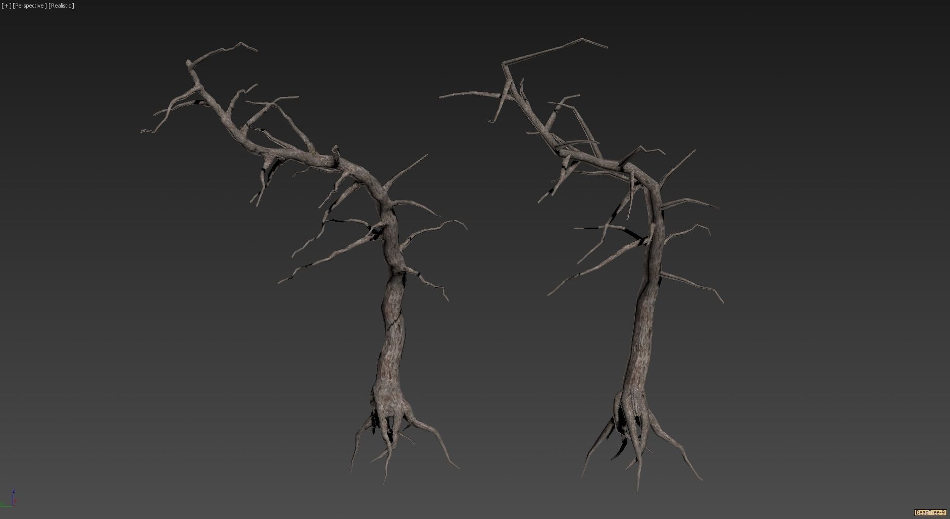 10 Old Tree Models For AAA And Mobile Games Low-poly 3D model_25