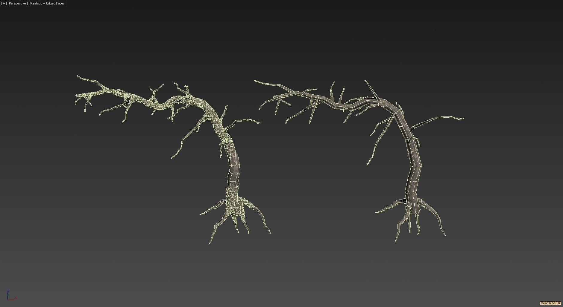 10 Old Tree Models For AAA And Mobile Games Low-poly 3D model_4
