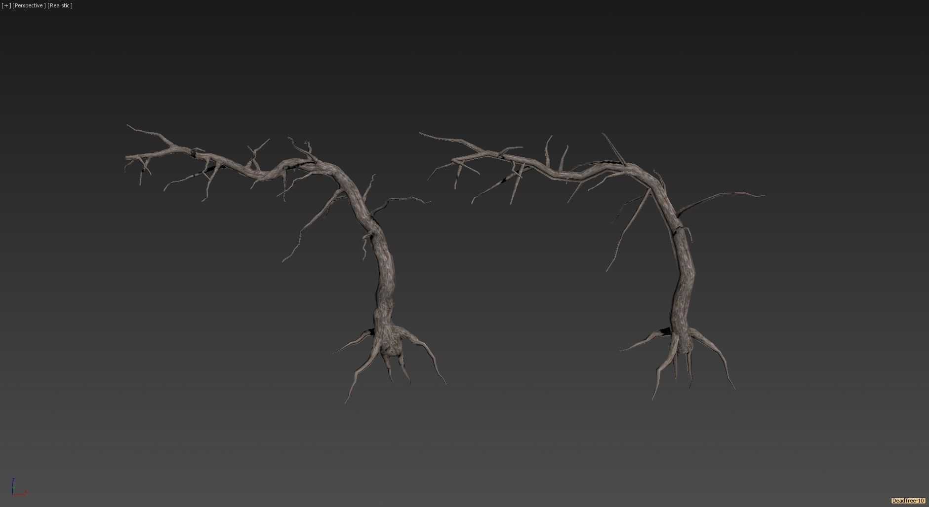 10 Old Tree Models For AAA And Mobile Games Low-poly 3D model_3