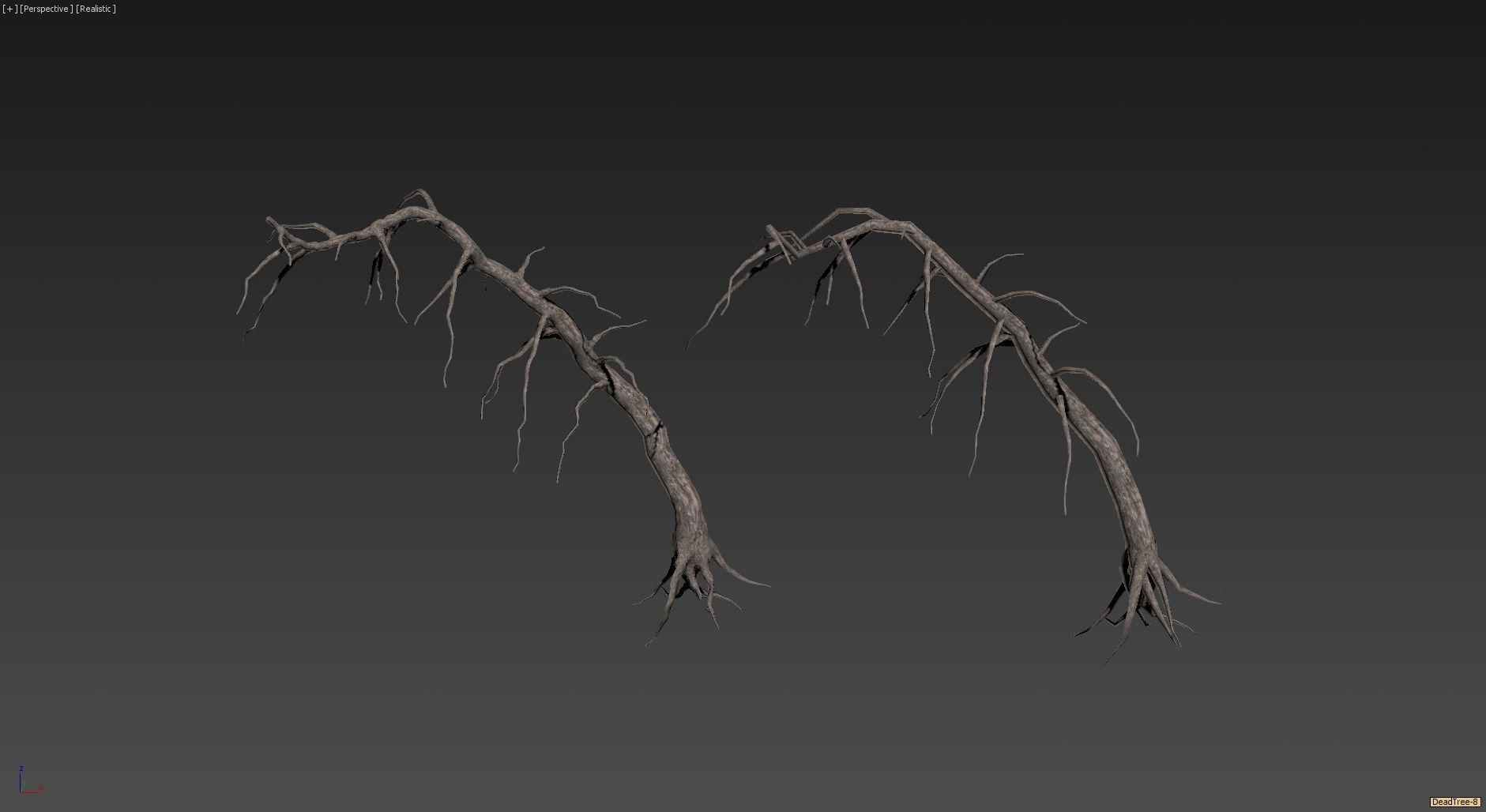 10 Old Tree Models For AAA And Mobile Games Low-poly 3D model_23