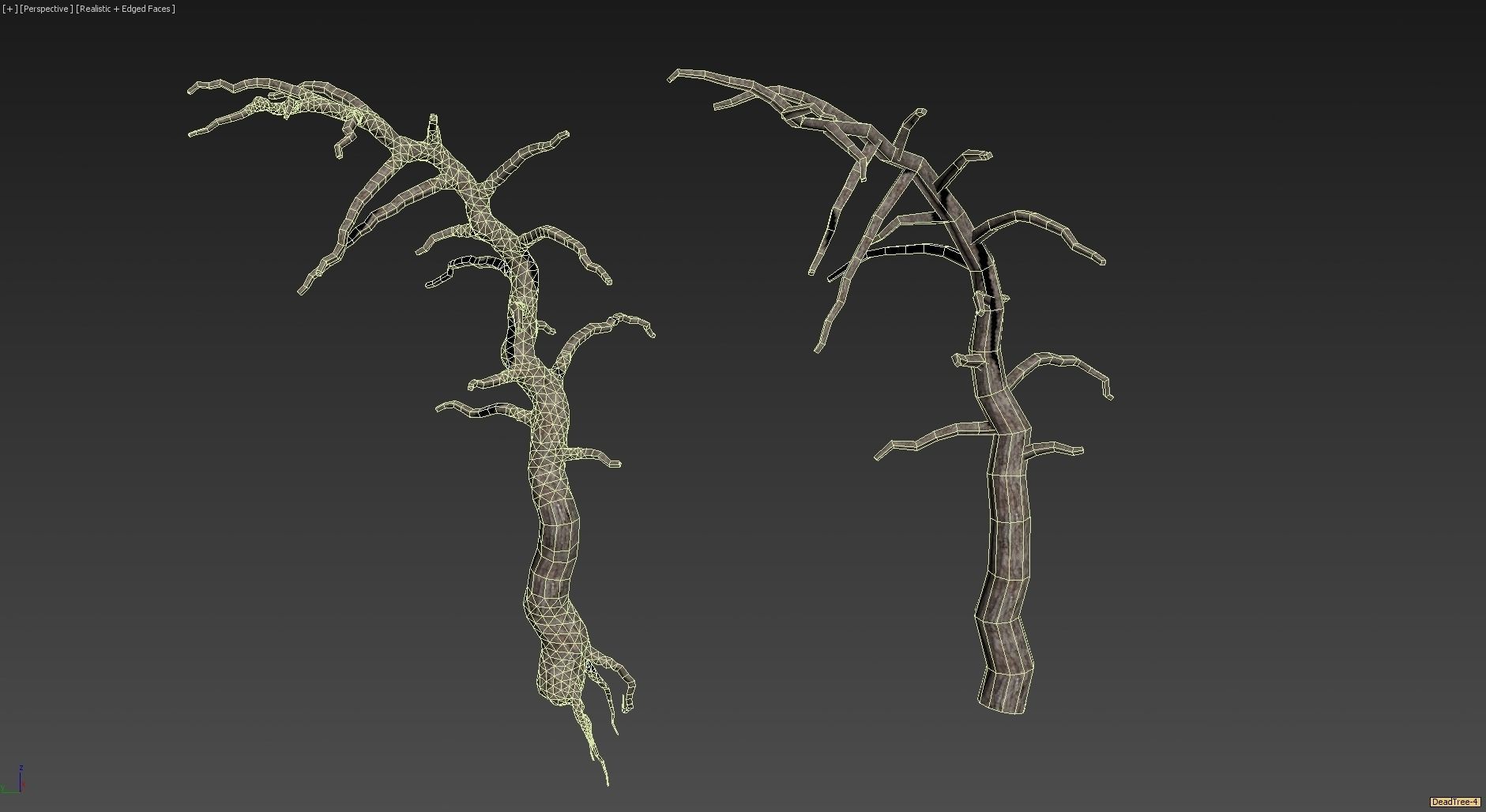 10 Old Tree Models For AAA And Mobile Games Low-poly 3D model_16