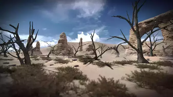 10 Old Tree Models For AAA And Mobile Games Low-poly 3D model