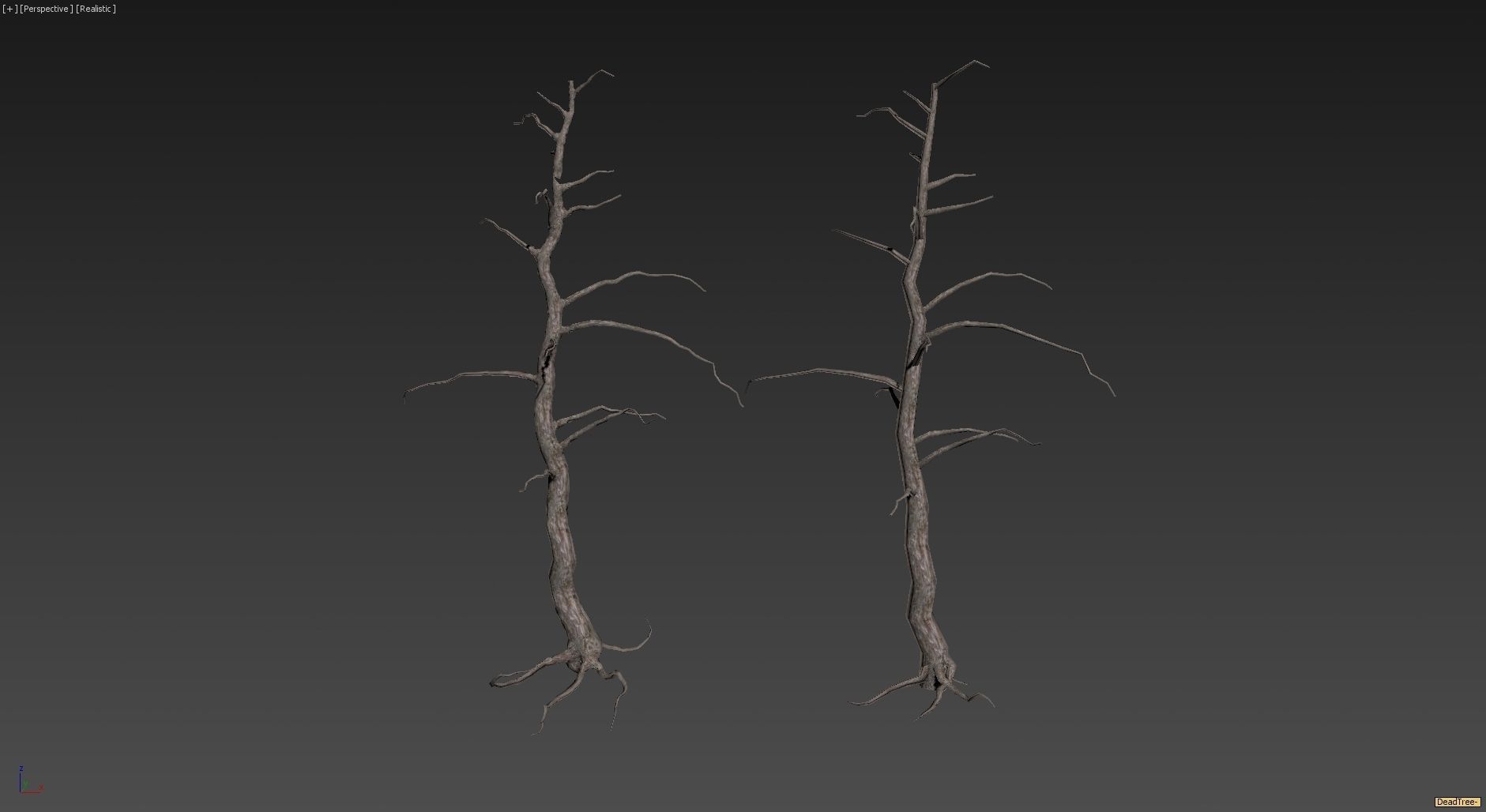 10 Old Tree Models For AAA And Mobile Games Low-poly 3D model_9