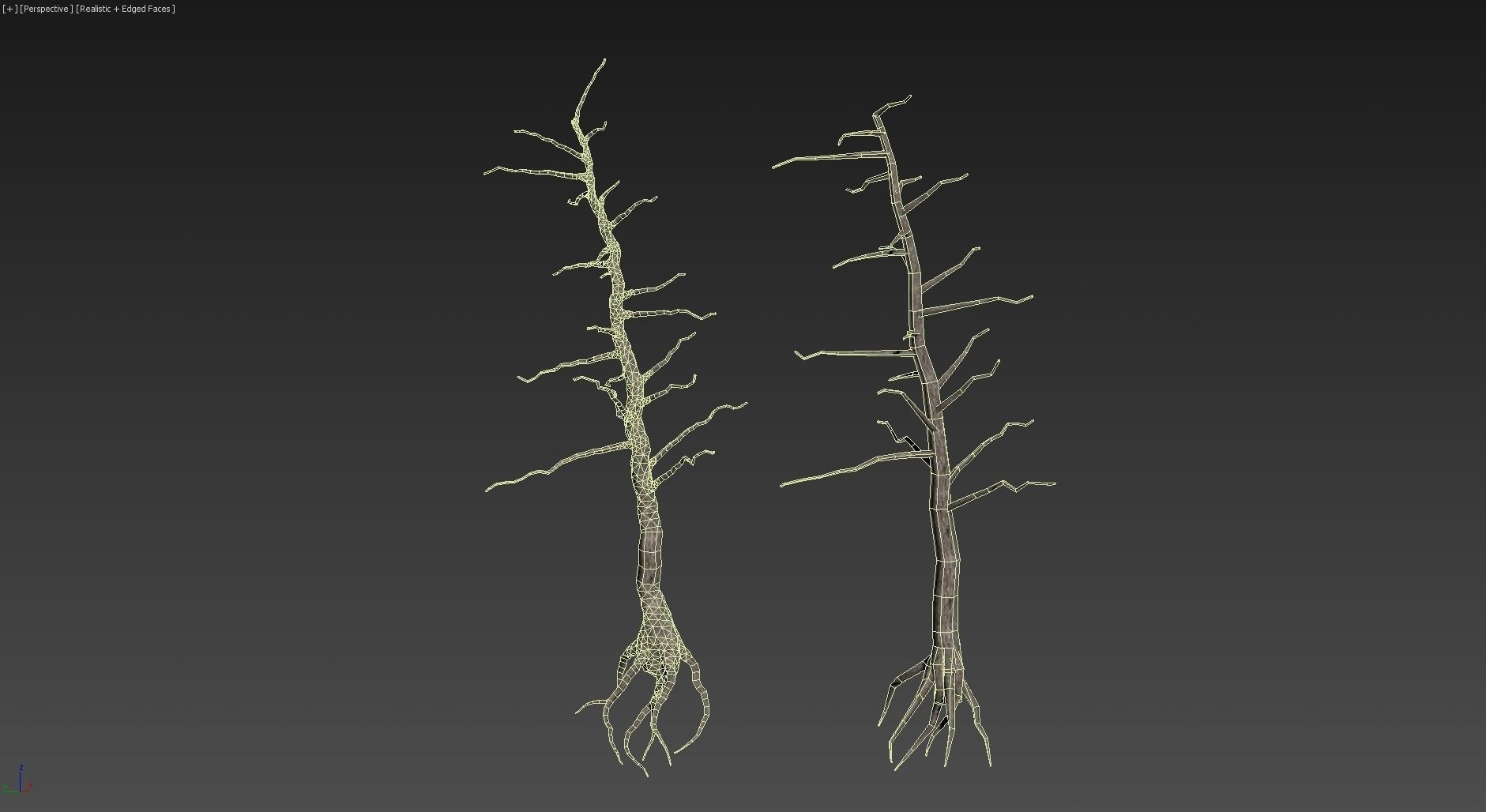 10 Old Tree Models For AAA And Mobile Games Low-poly 3D model_22