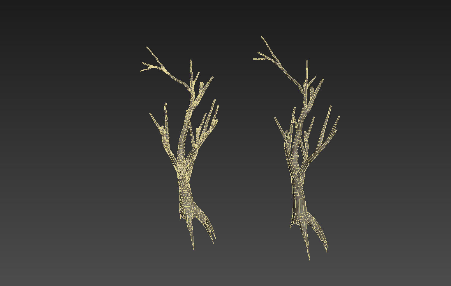 10 Old Spooky Tree Models For AAA And Mobile Games Low-poly 3D model_10