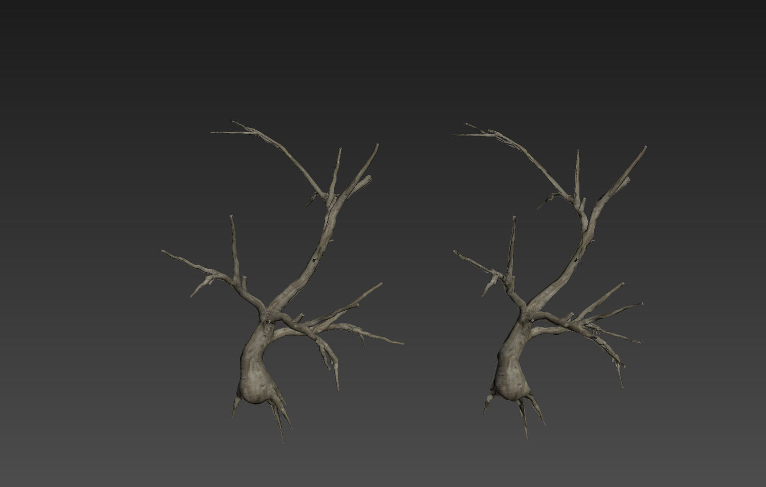 10 Old Spooky Tree Models For AAA And Mobile Games Low-poly 3D model_9